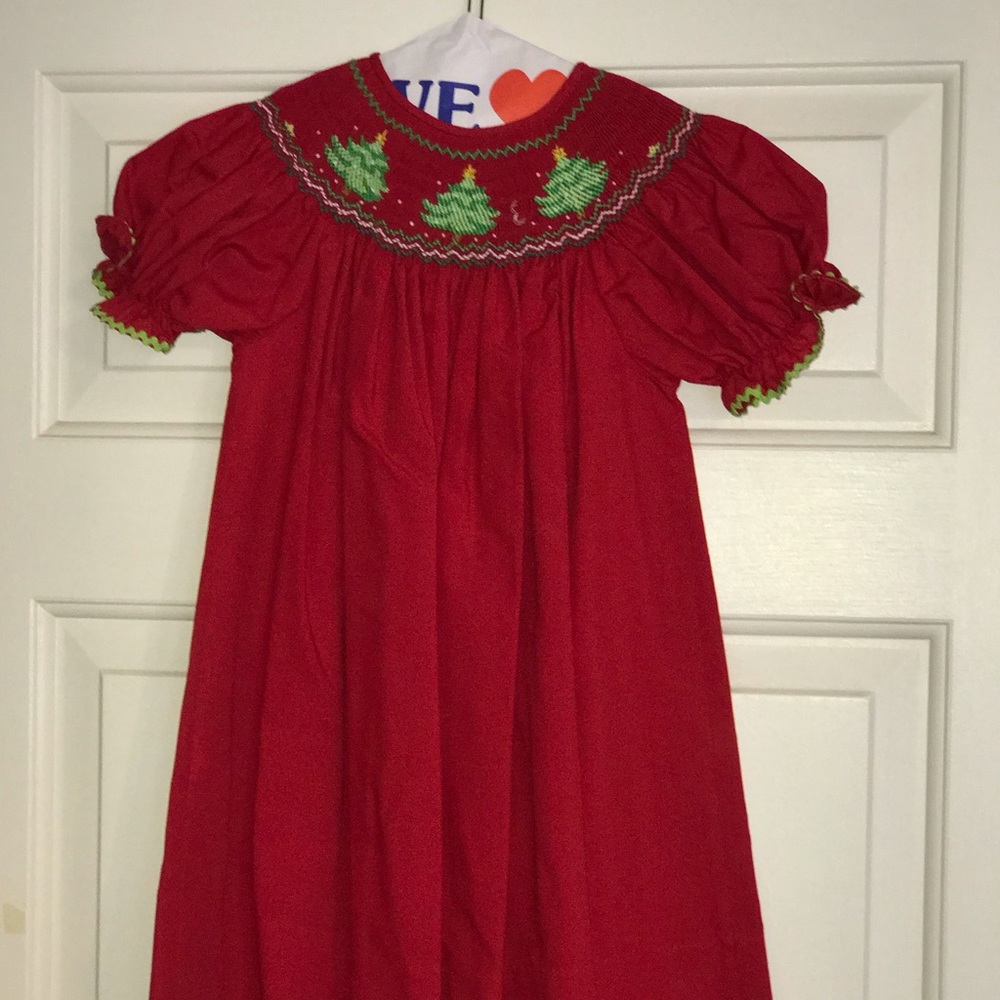 Christmas Kids smocking dress